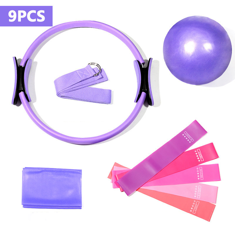 Pilates And Yoga Combined - ピラティス カタツムリ セット 5点セット ヨガボール ストレッチベルト