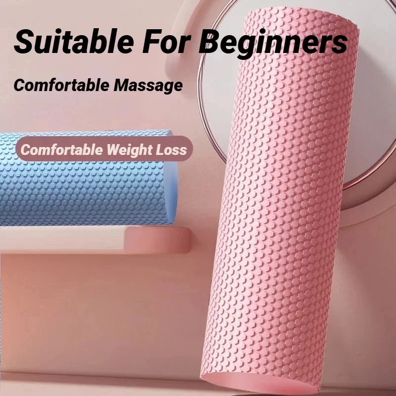 Home Pilates Yoga - 六角形のEVAフォームヨガローラー、10cm×30cmのマッサージフォームローラー、ピラティス、ホームフィットネス、ワークアウト用