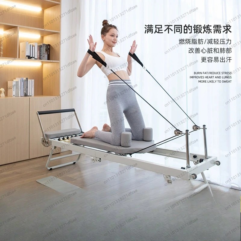 Pilates Yoga For Weight Loss - ホームフィットネスピラティスリフォーマー器具、折りたたみ式大型コアヨガベッド（減量ワークアウト用）