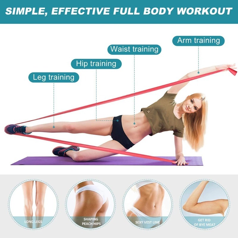 天然ラテックス製レジスタンスバンド、ヨガ、ピラティス、ホーム - Home Pilates Yoga のレビューと価格