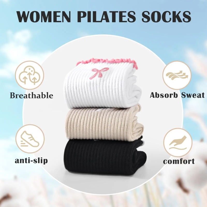 プロフェッショナルヨガソックス、コットンストラップシリコン滑 - Pilates & Yoga En Talavera Raquel Díaz のレビューと価格