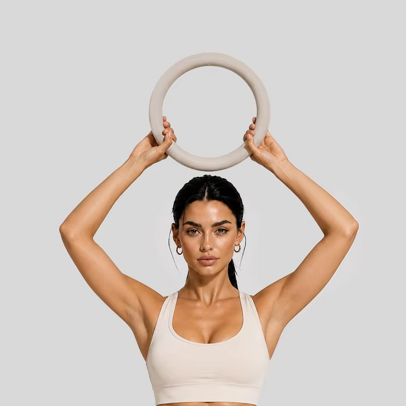 カスタムロゴ入りシリコン製鉄製加重ピラティスリング滑り止めフ - Pilates Yoga Logo のレビューと価格