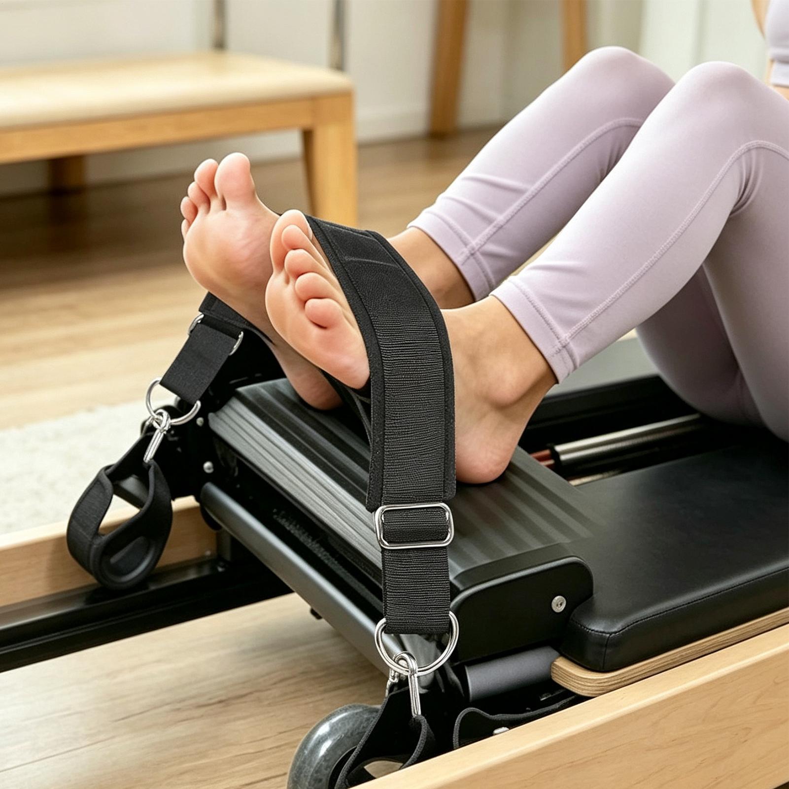 リフォーマーフットストラップ ダブルループ 厚手 滑り止め  - Home Pilates Yoga のレビューと価格