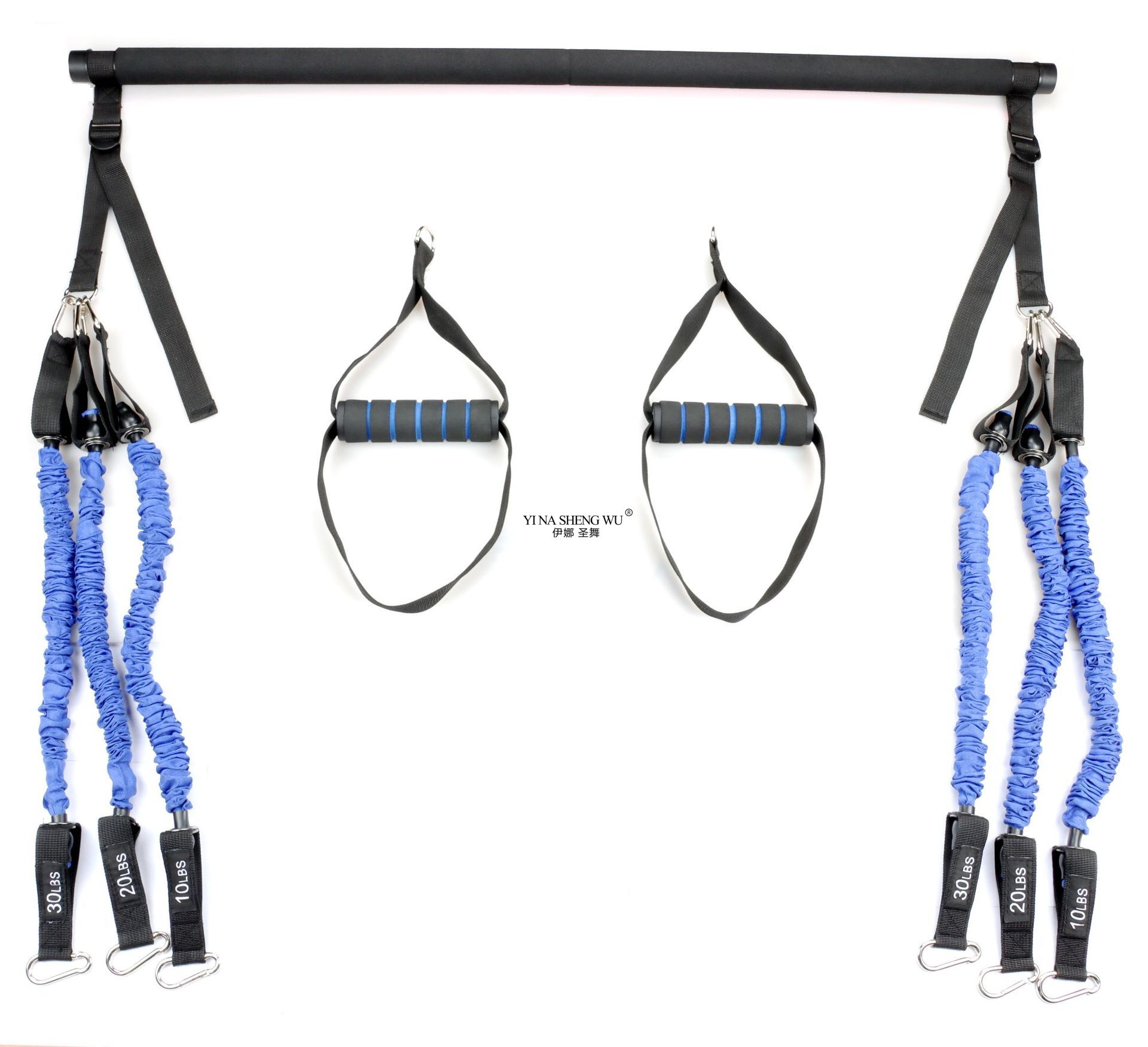 多機能調節可能なピラティスロッド弾性ロープアンチブレイク布カ - Pilates And Yoga Combined のレビューと価格