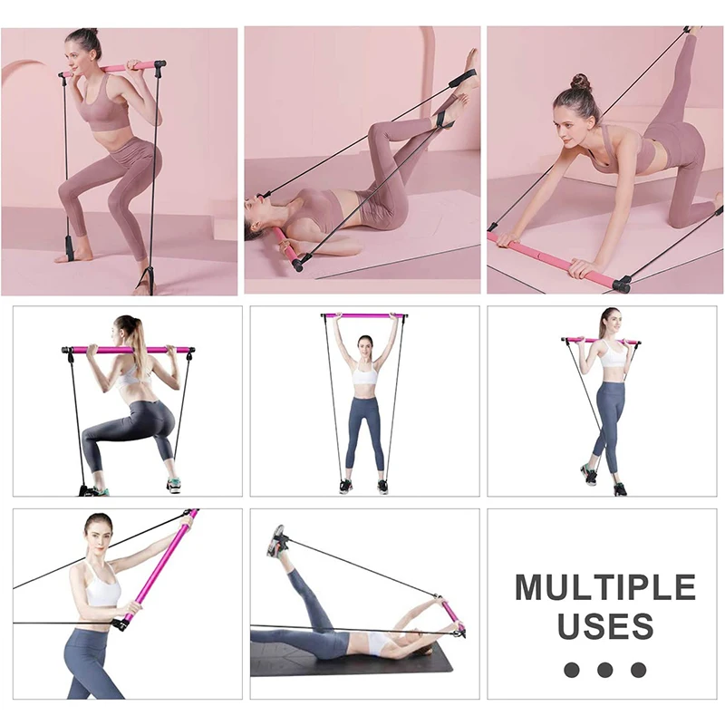フィットネスバーヨガ胸部拡張テンションロープバックトレーナー - Pilates And Yoga Combined のレビューと価格