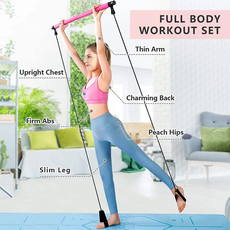 フィットネスバーヨガ胸部拡張テンションロープバックトレーナー - Pilates And Yoga Combined のレビューと価格