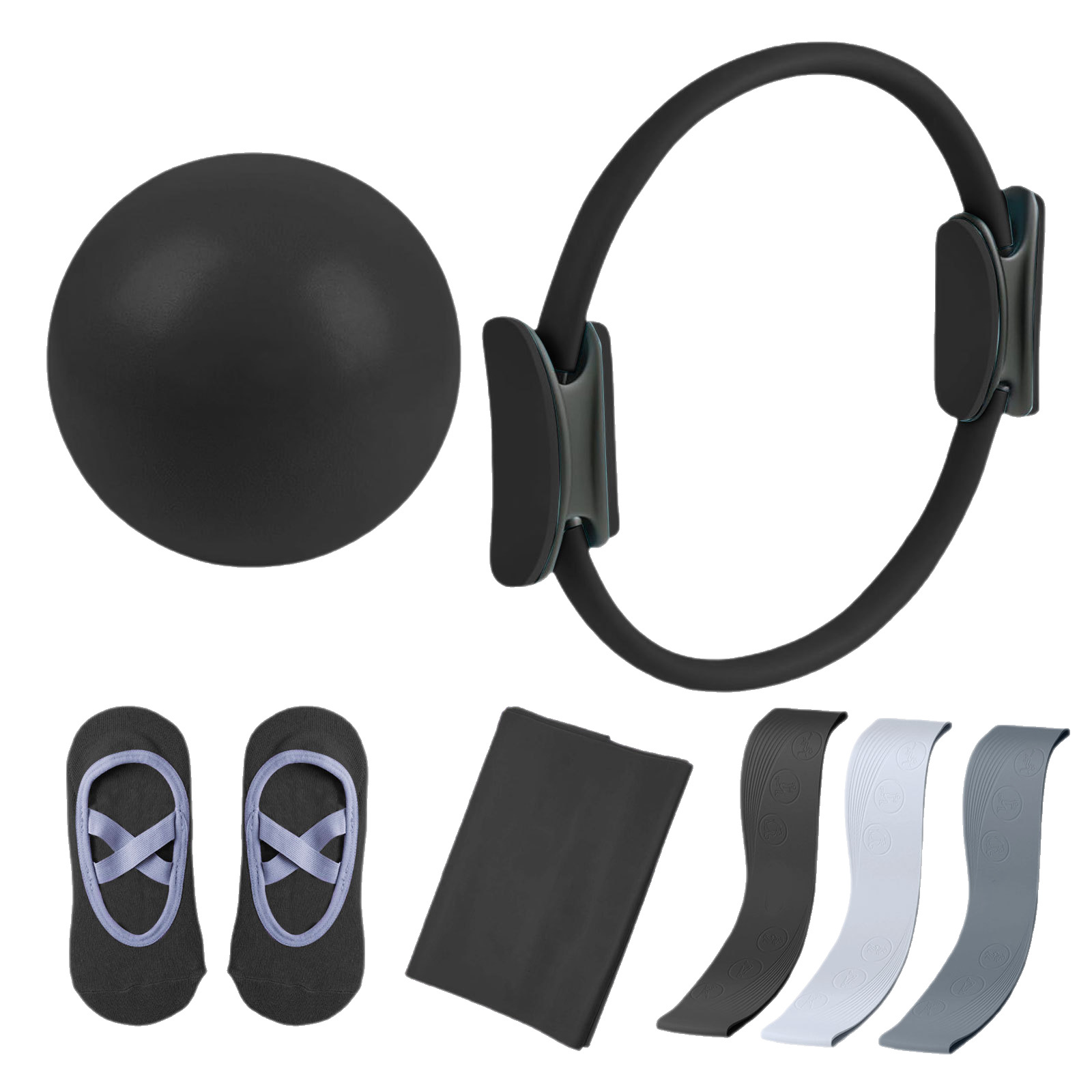 ピラティスサークルレジスタンスバンド7点セット、ストレッチ補 - Pilates And Yoga Combined のレビューと価格